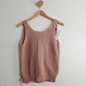 Haut Tricoté Gris Sans Manches Francesca's - Col Choker, Motif Floral, Taille S, Neuf Avec étiquettes